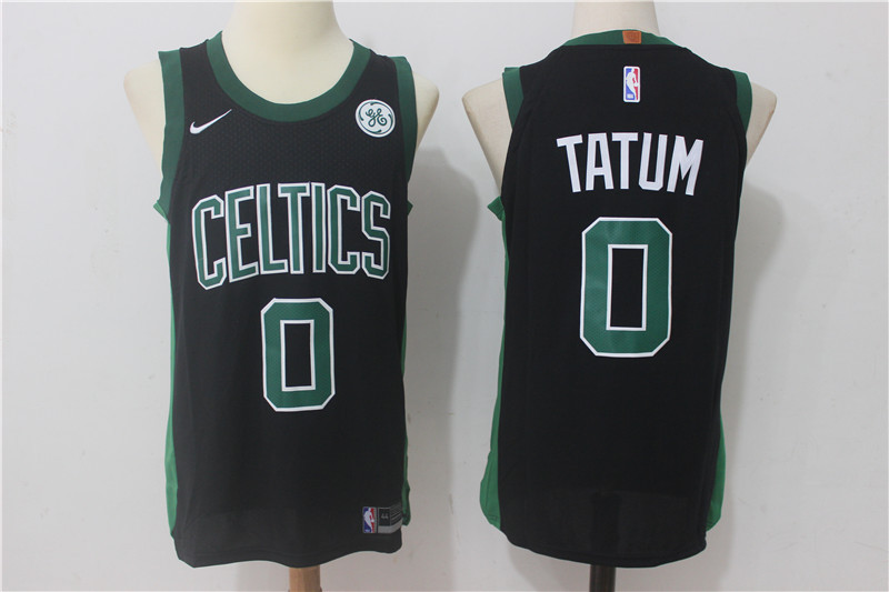 Men Boston Celtics 0 Tatum Black New Nike Season NBA Jerseys